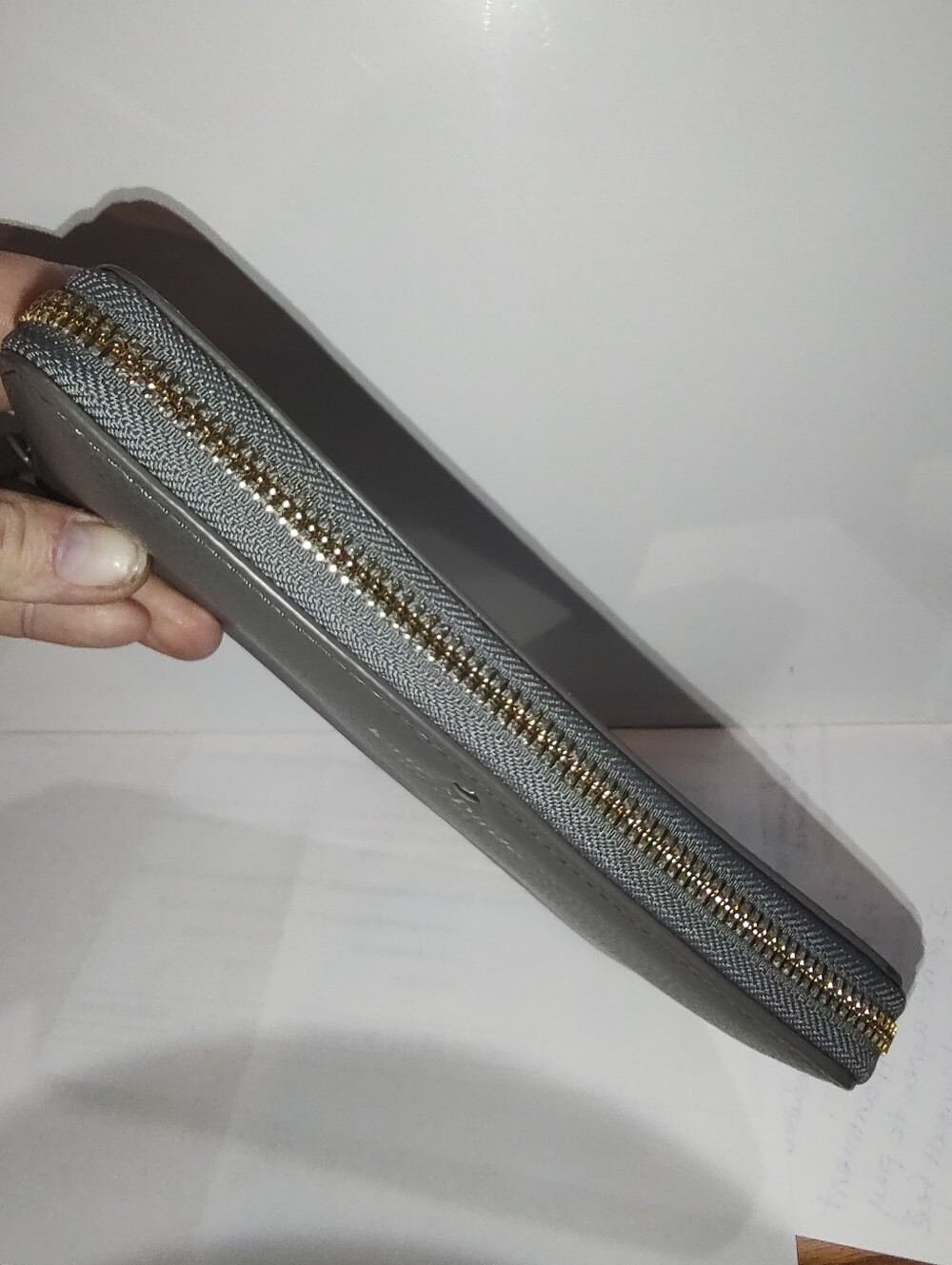 Kate Spade NWOT Gray Leather Continental Zip Long Wallet (W59) - Picture 8 of 11